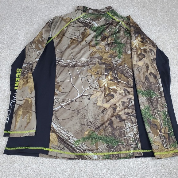 Realtree Men's Camoflage Pullover Size Large Long Sleeve Camo 1/4 Zip PleaseRead - Picture 12 of 16